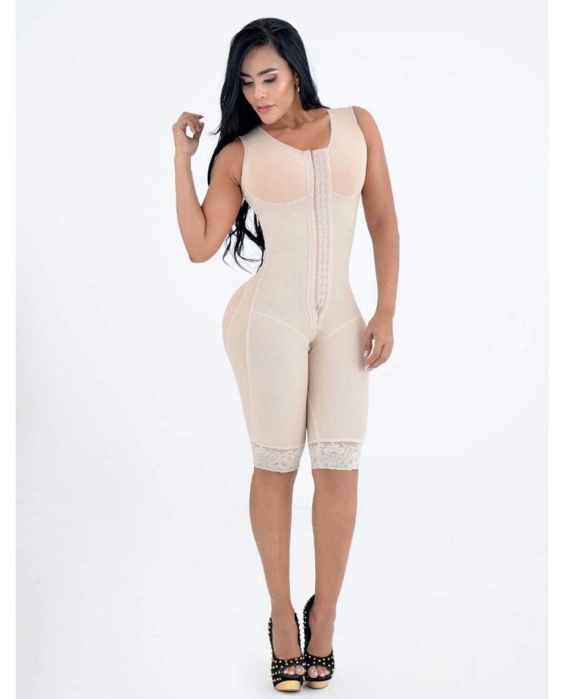 Knee Length Body Shaper w/ Bust